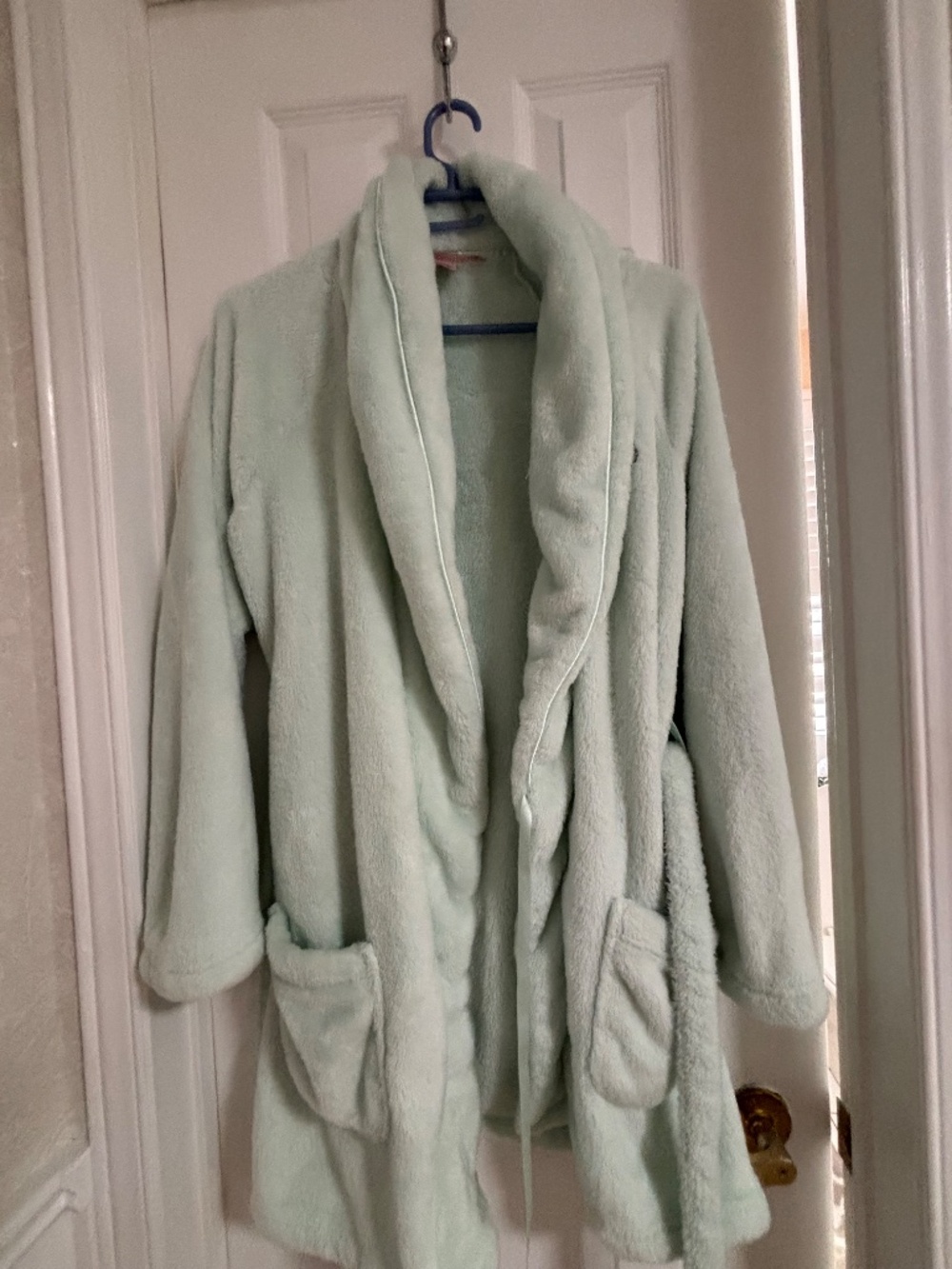 Victoria's Secret Cozy Plush Fleece Robe - Mint Green / Sage - Size XS - Picture 3 of 4